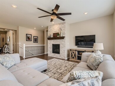 Newly updated fireplace with custom design.