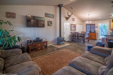 High ceilings in the living area