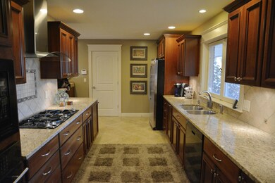Granite counters w undercounter lighting