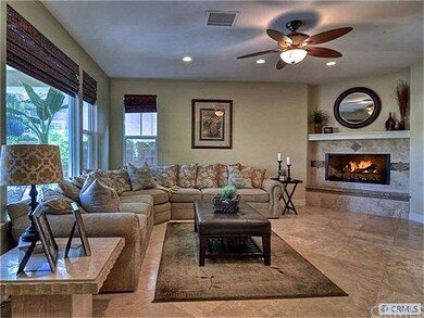 Over-sized family room with fireplace