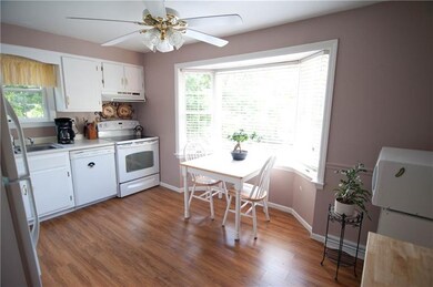 Another view of the bright kitchen