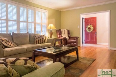 Living room view to the front door.