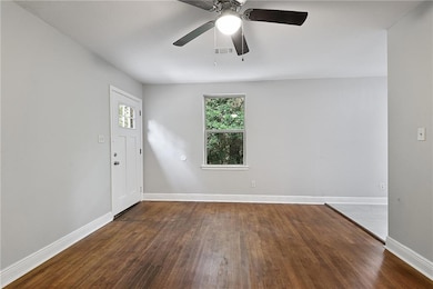 View from Hallway of the Living Room.