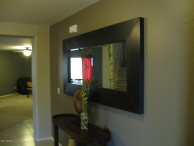 Foyer area between bedroom and living
