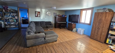 Living area featuring light wood finished floors