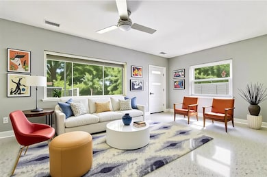 living room- virtually staged