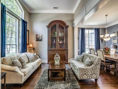 Formal Living with Wood Floors and Crown Molding