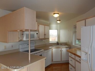 Kitchen With Built-In Microwave
