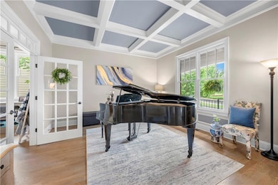 Elegant coffered ceiling
