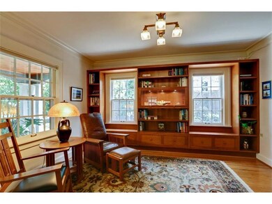Main Floor Study/Den with Custom Cherry Built-ins