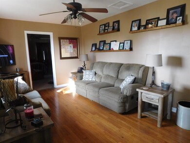Beautiful large living room with hardwood floors