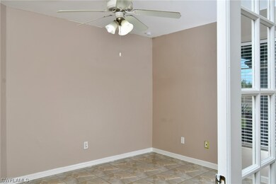 Office or den with french doors.