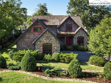 Elegant stone and poplar bark entrance