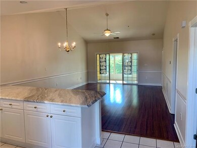 View of the entrance and high vaulted ceilings.