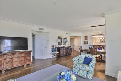View from living room to dinning and front hall
