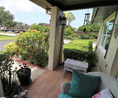 Inviting covered porch