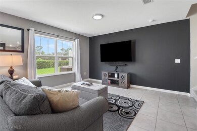 View of tiled living room