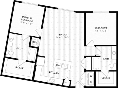 Actual floor plan for the B2 units