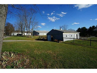 Exterior Front. 13 acres, 12 stalls, indoor & outd