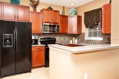 Kitchen with eat in bar