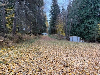View of yard with a storage shed