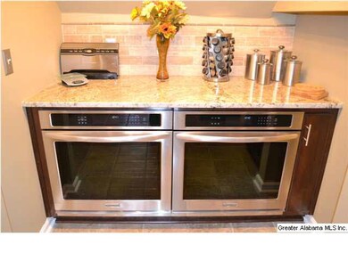 Double ovens and prep area...one is a convection o