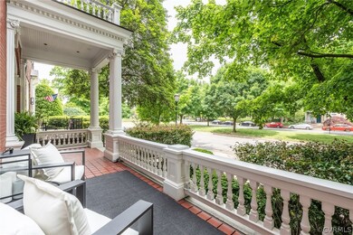 Elegant veranda with covered portico