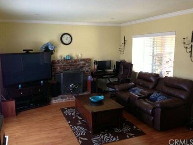Living room with fireplace.