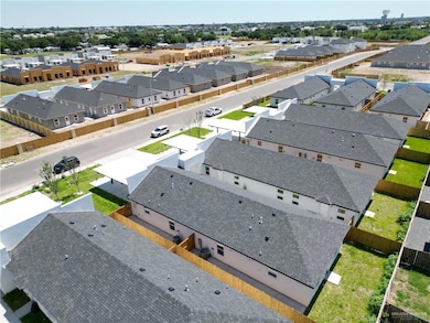 Aerial view of residential area