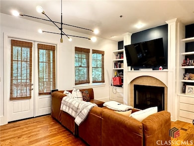 Cozy Den with Gas Log Fireplace