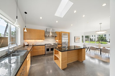Natural light is a big feature of this home. The w