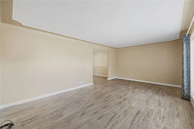 Living room view without staging.