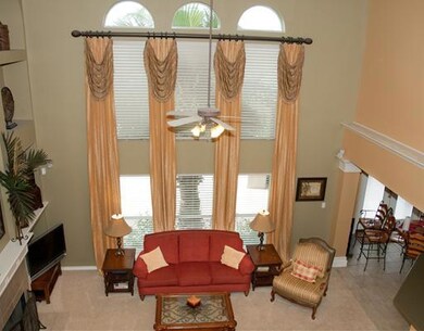 Soaring ceilings are a nice feature of this home.