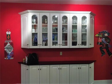 Built in bar storage in the kitchen