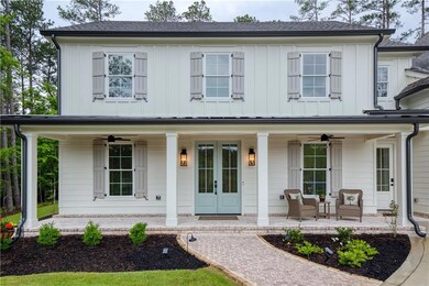 Modern farmhouse style home with covered porch, a 