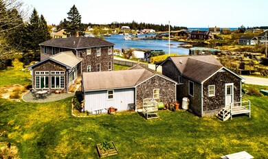 Aerial harbor view