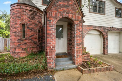 This unique front door space has so much charm.