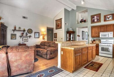 Another angle of the kitchen and family room area