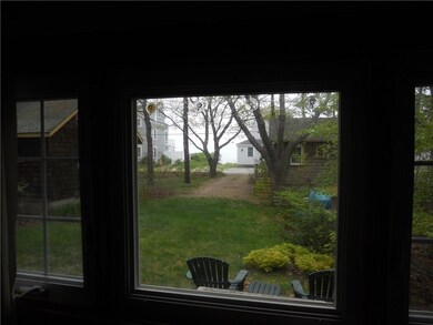 Living room window looks down the...