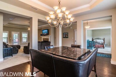 View into office and living room