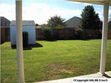 View from covered patio