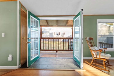 French Doors Lead Into the Livingroom