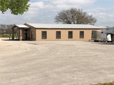 View of horse barn