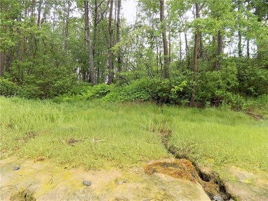 Looking from the shore up to the lot.