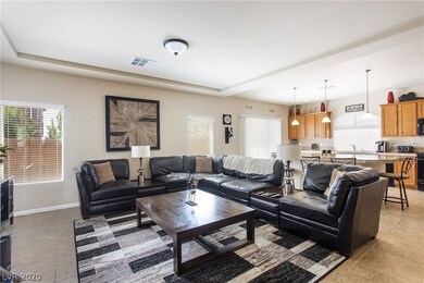 Nice open floor plan where the kitchen opens to a
