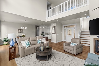 The catwalk, above leads to one of the bedrooms and a door to the 1- bedroom ADU (which also has a private entrance from the outside)