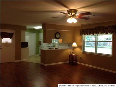 View of the Den Looking Into the Kitchen.