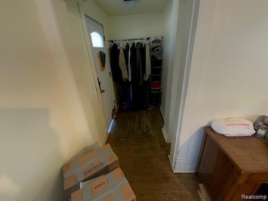 Hallway with baseboards