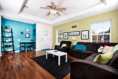 Living room and desk nook