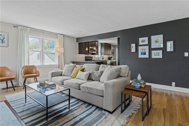 Living room looking towards kitchen